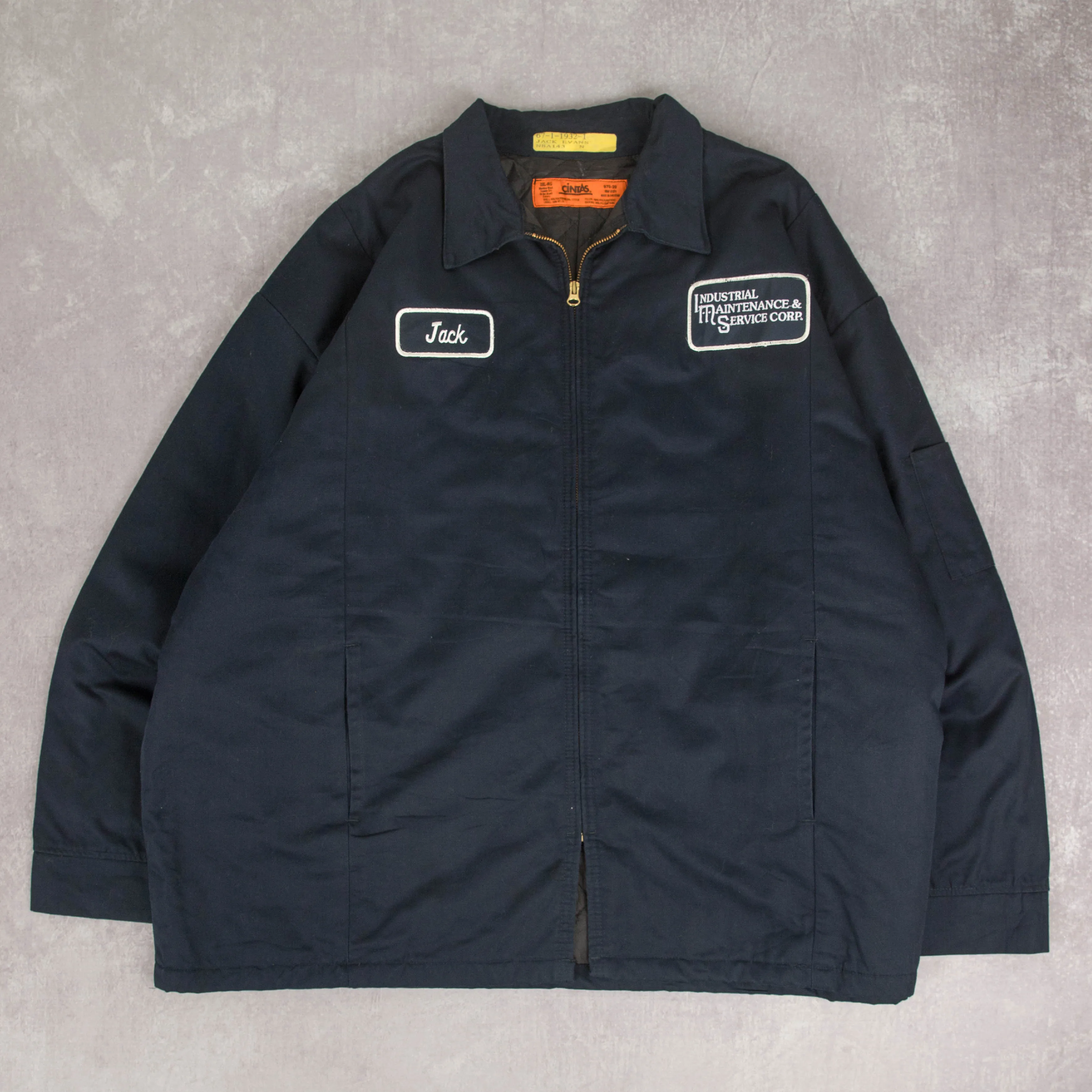 MEN'S VINTAGE INDUSTRIAL MAINTENANCE WORKWEAR JACKET - XXX-LARGE