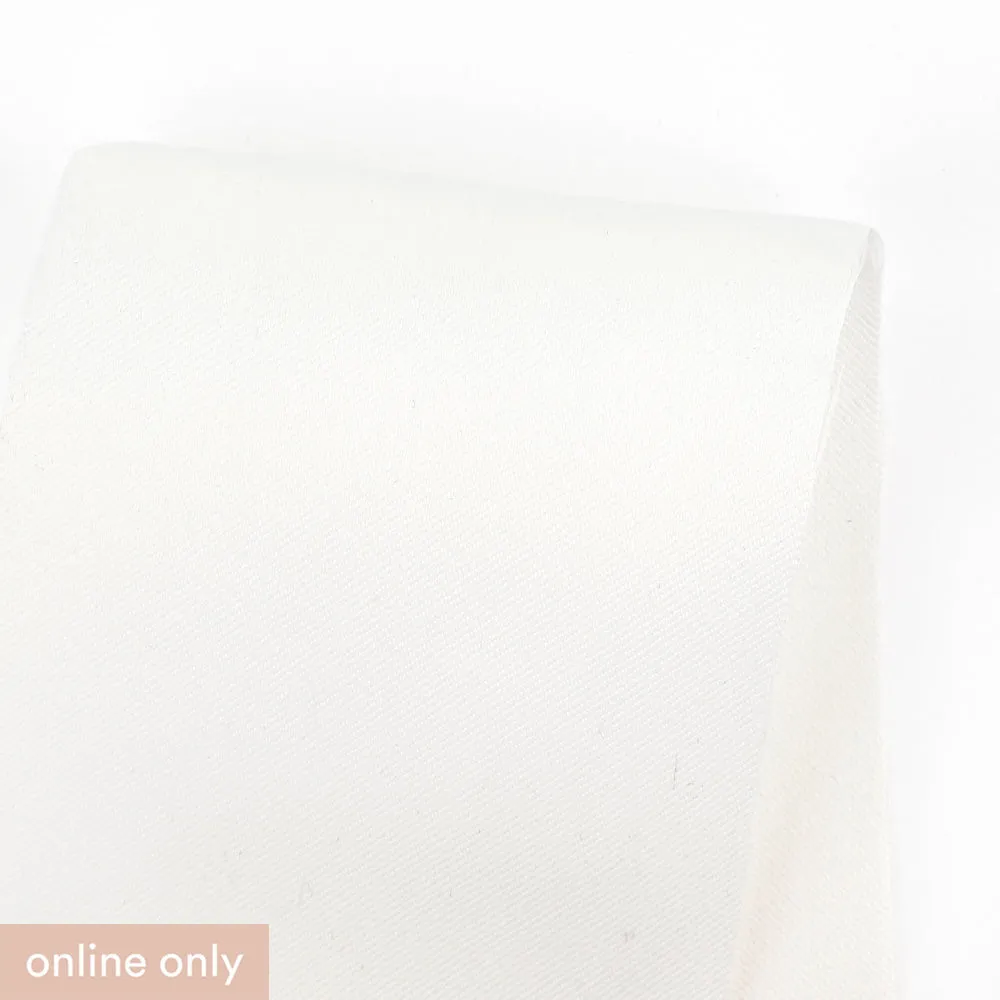 Midweight Poly Twill Suiting - White