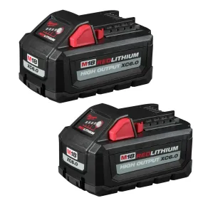 Milwaukee 48-11-1862 M18 Redlithium High Output XC6.0 Battery 2-Pack