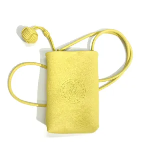 Mugrs™ Vegan Leather Crossbody Phone Bag, Pastel Yellow Color