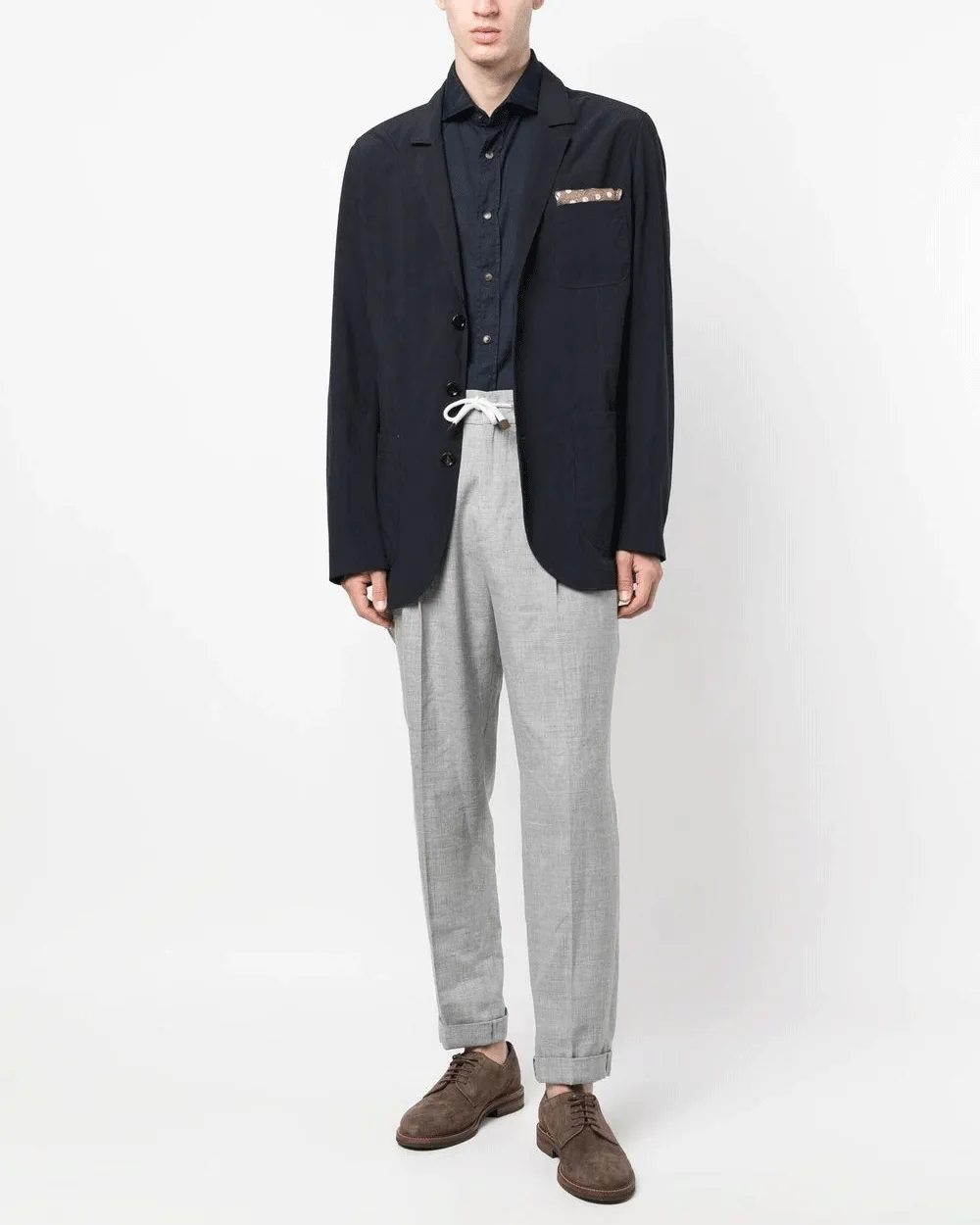 Navy Blue Water Resistant Travel Blazer