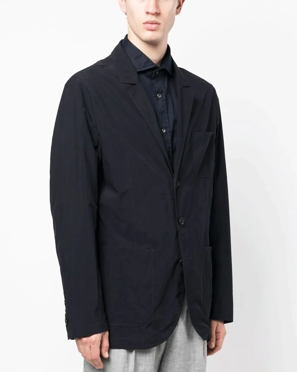 Navy Blue Water Resistant Travel Blazer
