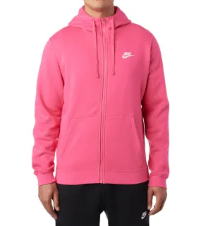 Nike Club Sportswear Men's Full Zip Hoodie Watermelon/White