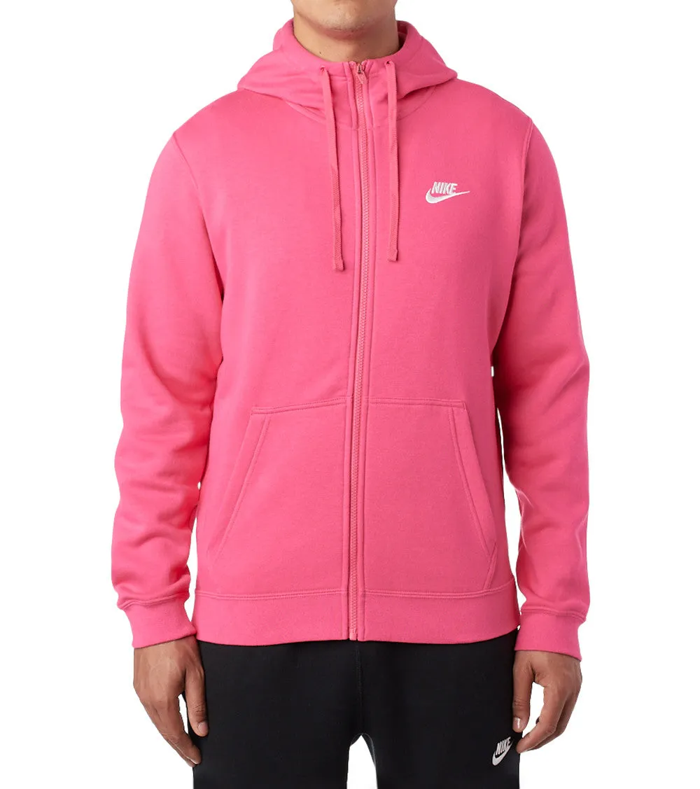 Nike Club Sportswear Men's Full Zip Hoodie Watermelon/White