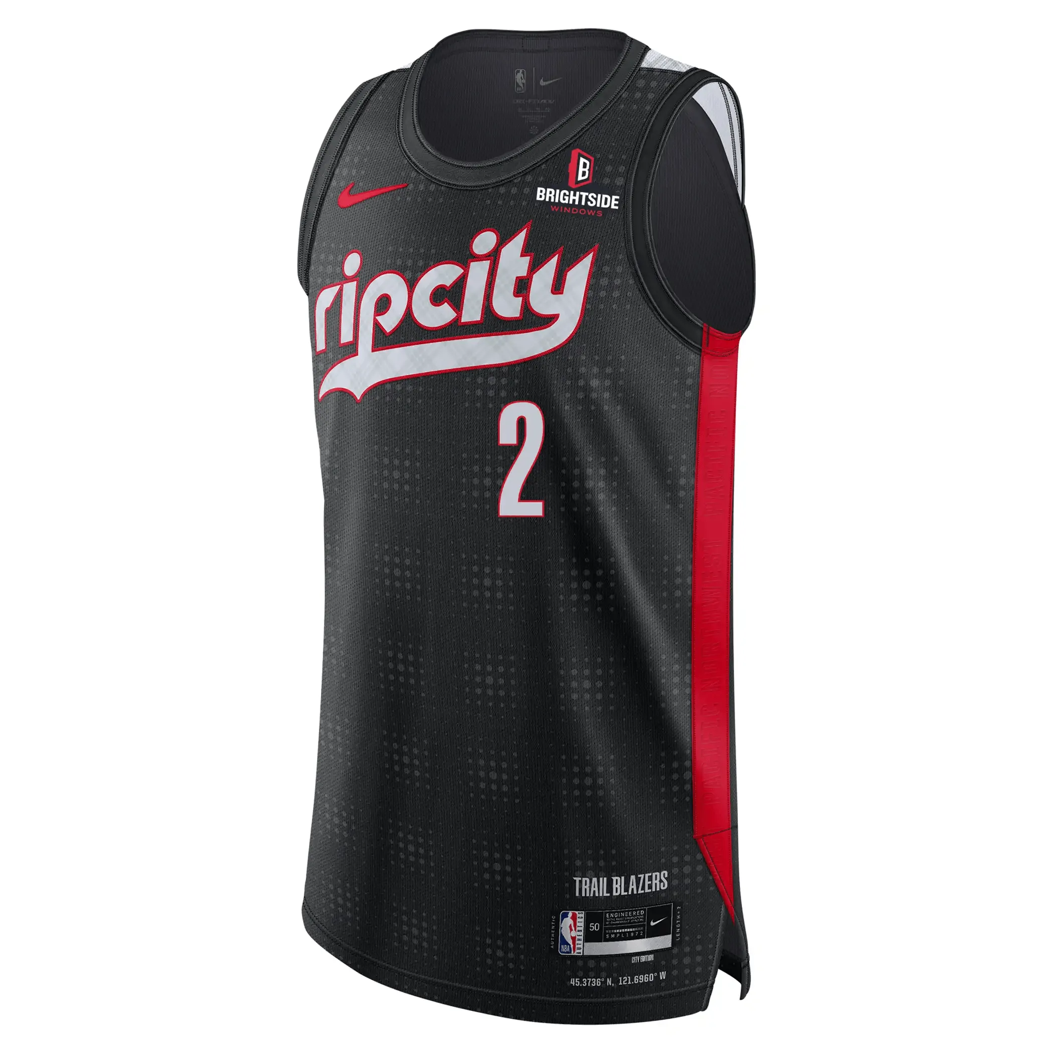 Nike Deandre Ayton NBA Authentic Peak Plaid 24-25 City Edition Jersey