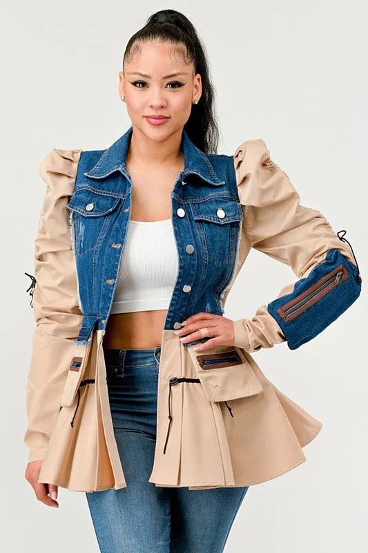 Not Like You | Peplum Denim Jacket | 2 COLORS