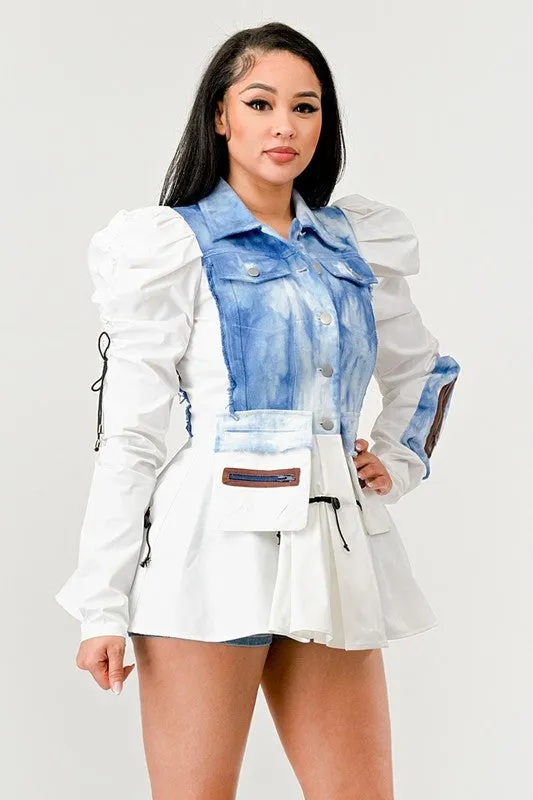 Not Like You | Peplum Denim Jacket | 2 COLORS