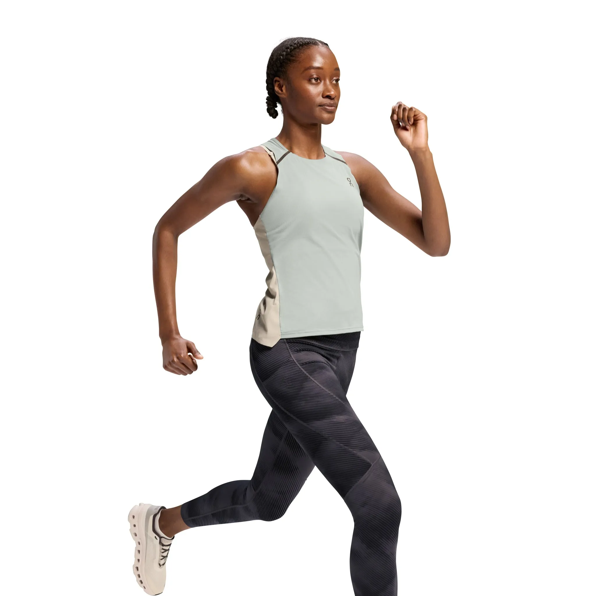 On Performance Tank-T Women's Cobble Glacier