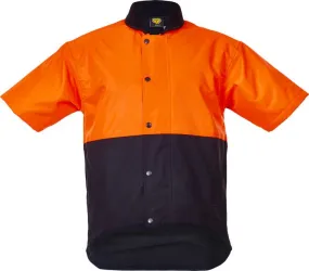 PCO1330 - Caution - Hi-Vis Oilskin Short Sleeve Vest (Day Only)