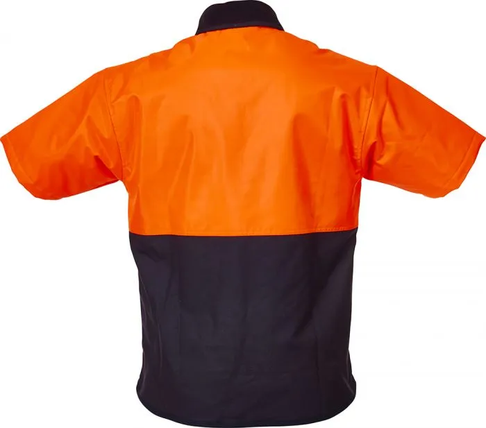 PCO1330 - Caution - Hi-Vis Oilskin Short Sleeve Vest (Day Only)