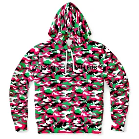 Pink & Green Camouflage Athletic Hoodie