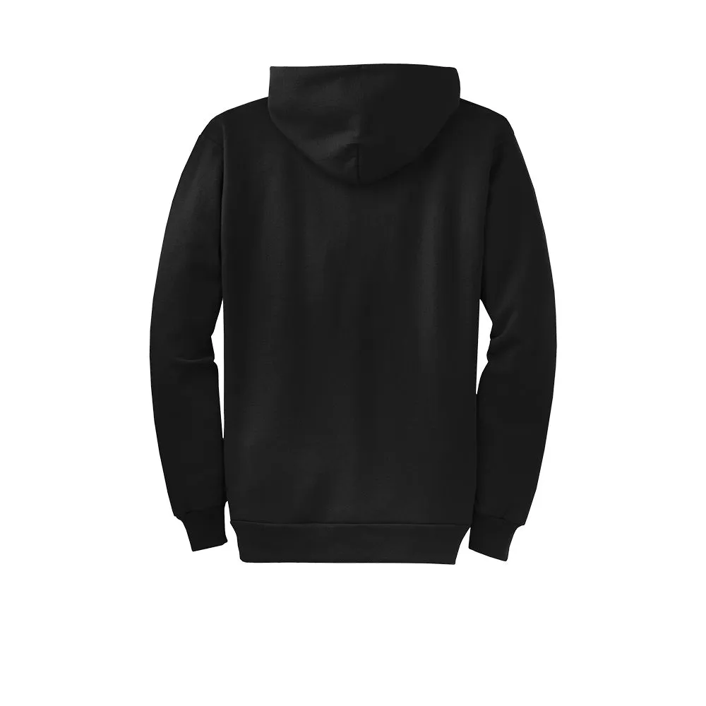 Port & Company® Core Fleece Full-Zip Hooded Sweatshirt - Jet Black