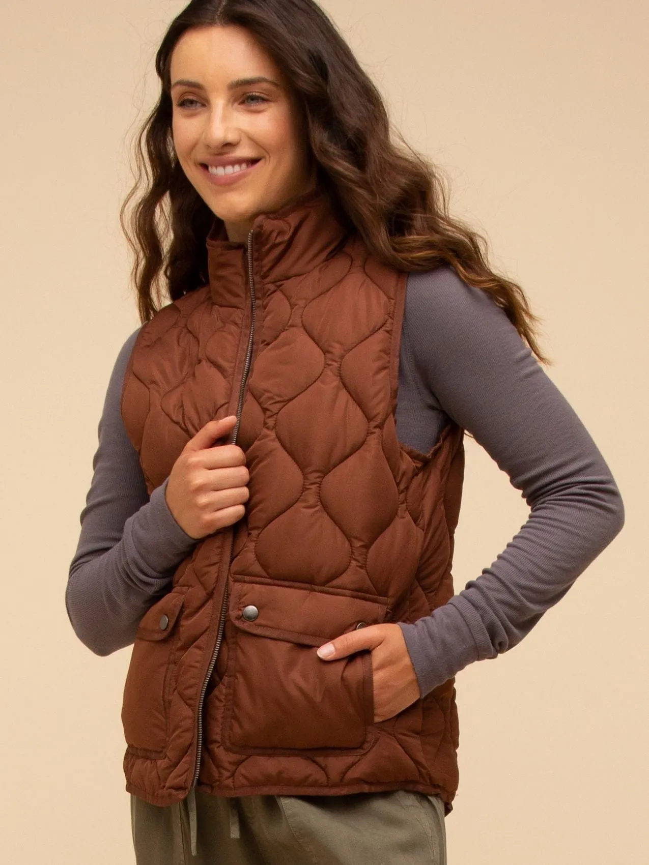 Quilted Zip Front Stratton Vest
