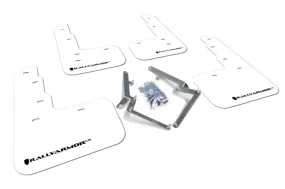 Rally Armor 17  Honda Civic Type R White Mud Flap w/ Black Logo