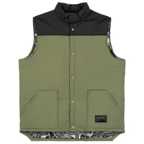 Redford Vest: Black   Military Green
