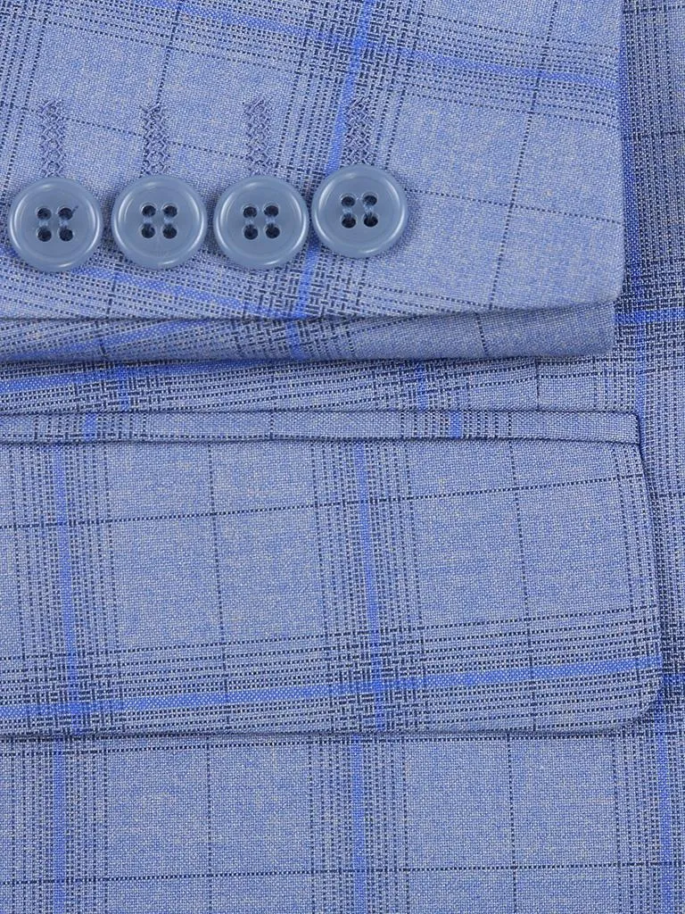 Renoir Men's Heather Blue Plaid Sycamore Blazer