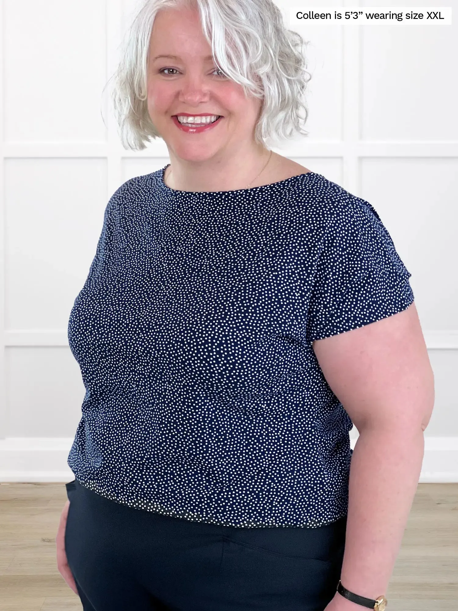 Rio reversible neckline dolman tee