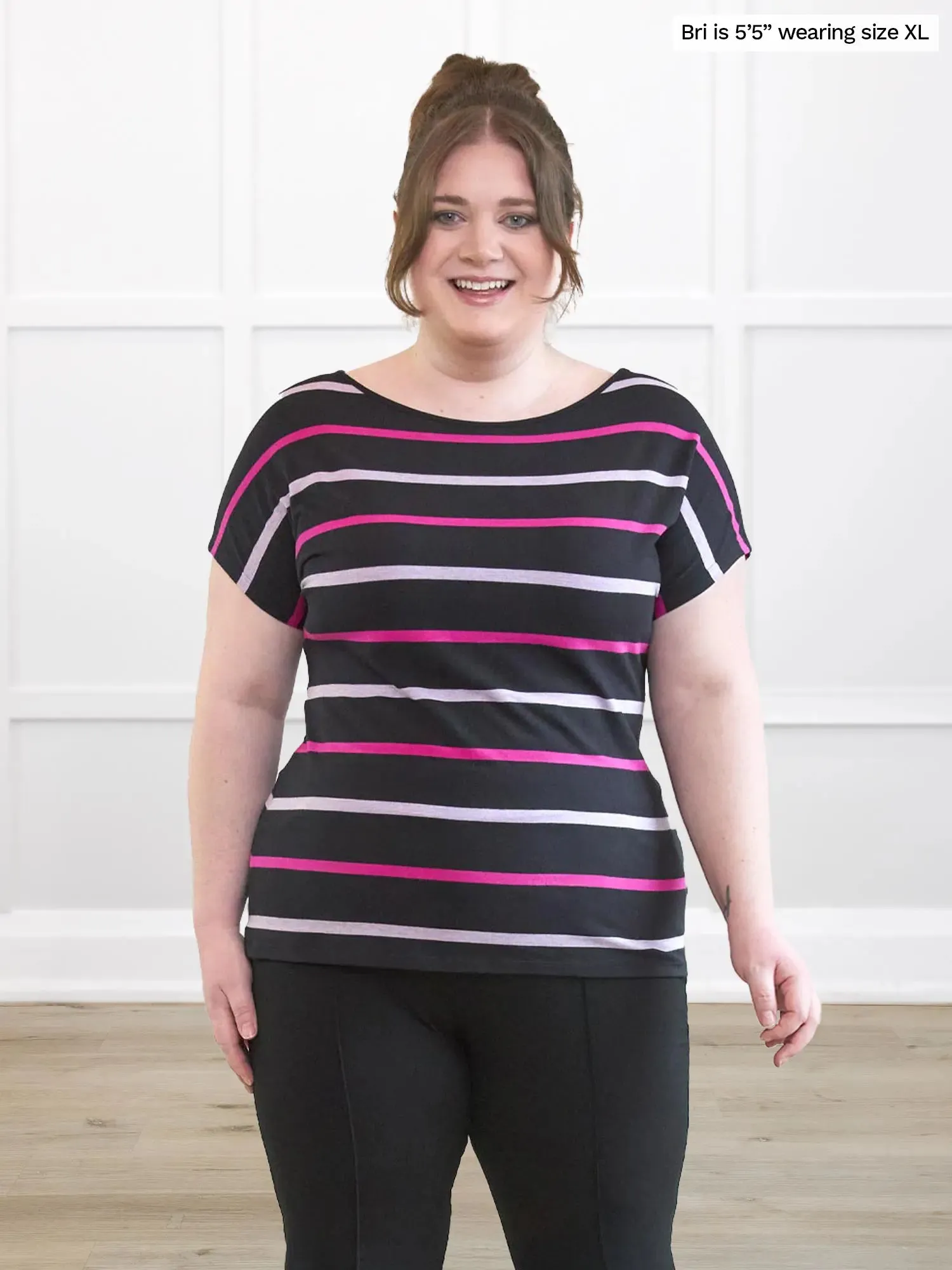 Rio reversible neckline dolman tee