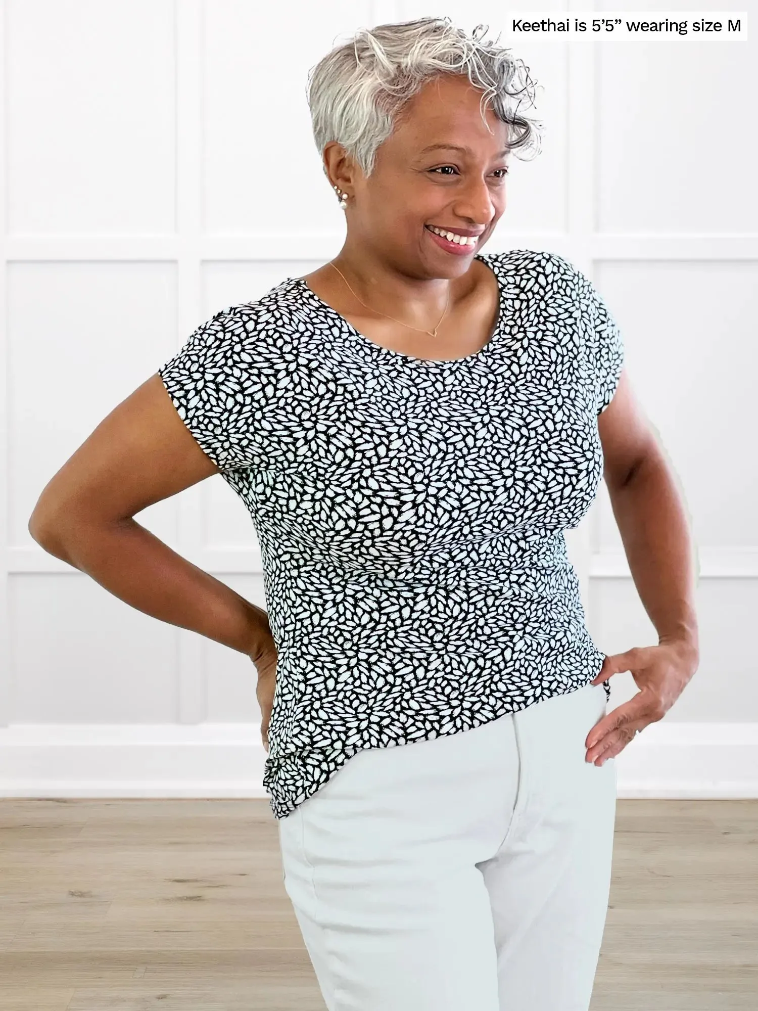 Rio reversible neckline dolman tee