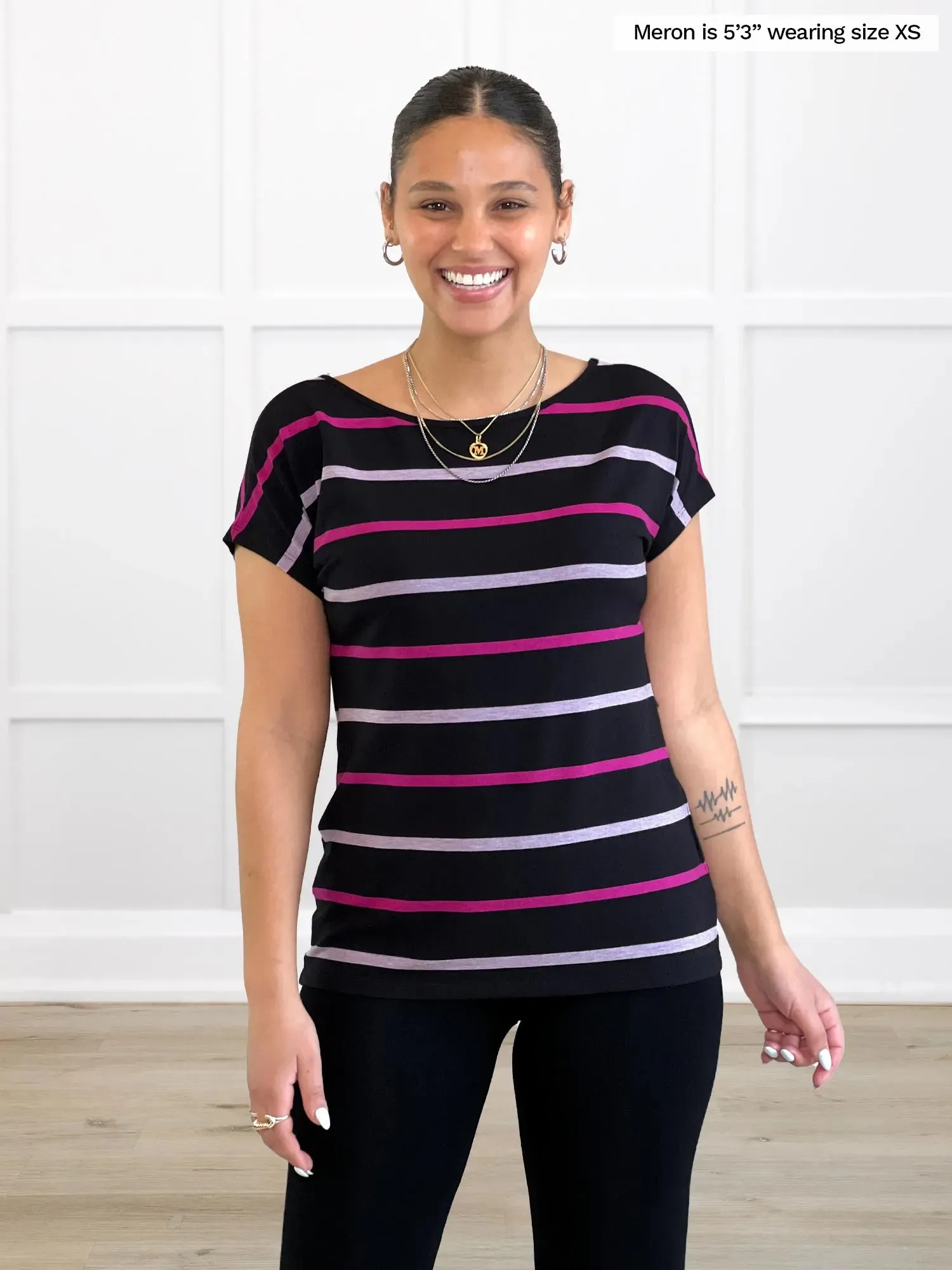Rio reversible neckline dolman tee