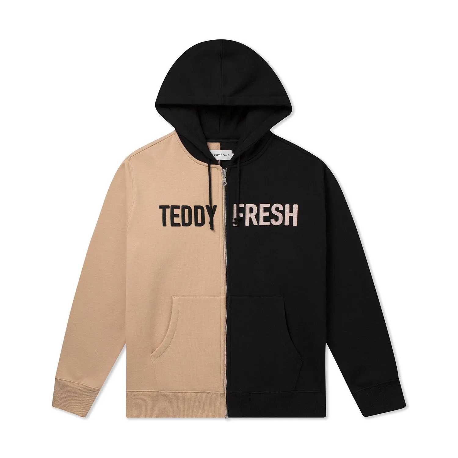 Split Zip-Up Hoodie