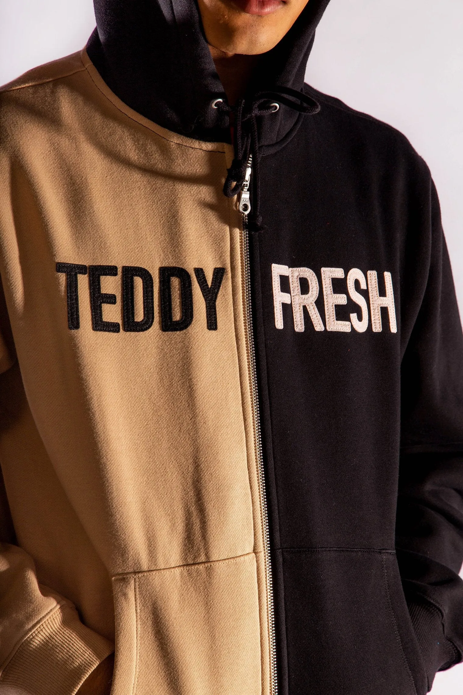 Split Zip-Up Hoodie