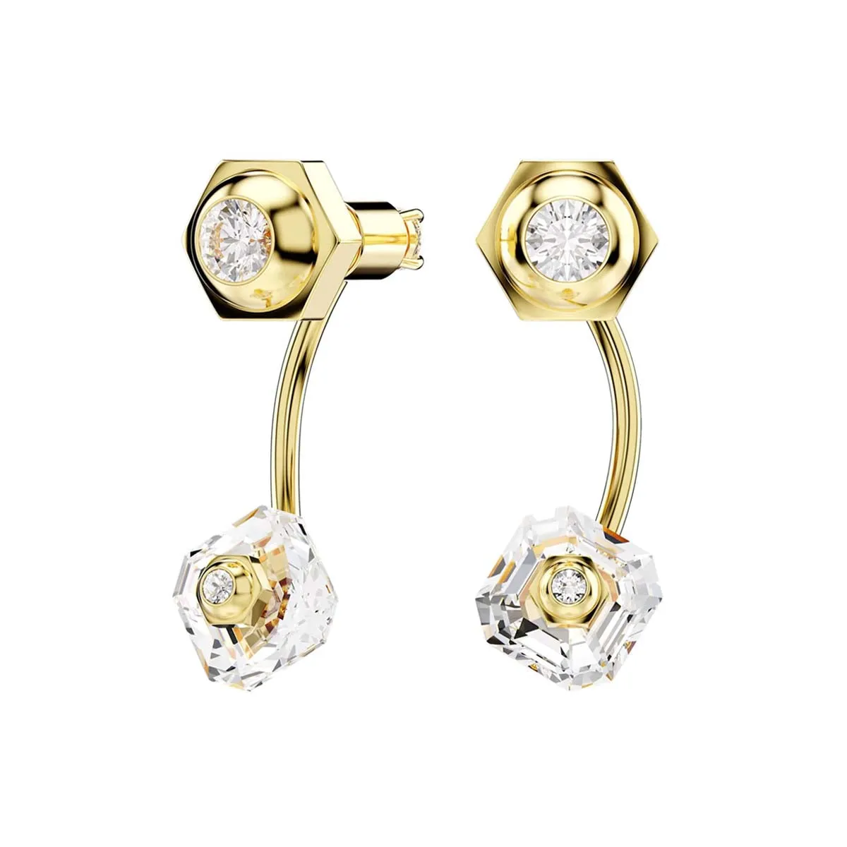Swarovski Gold-Tone Plated Numina Mixed Cut Earring Jackets