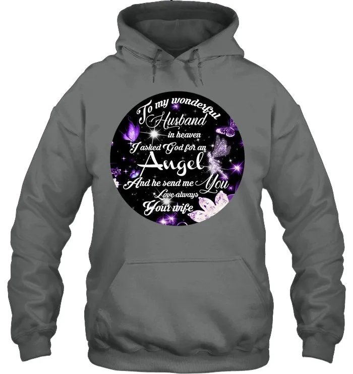 To My Husband In Heaven Gift For Widow Hoodie