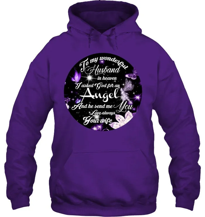 To My Husband In Heaven Gift For Widow Hoodie