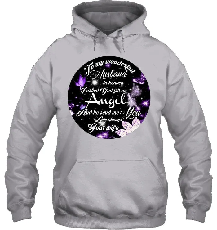 To My Husband In Heaven Gift For Widow Hoodie
