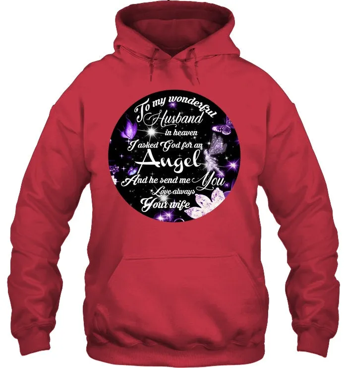 To My Husband In Heaven Gift For Widow Hoodie