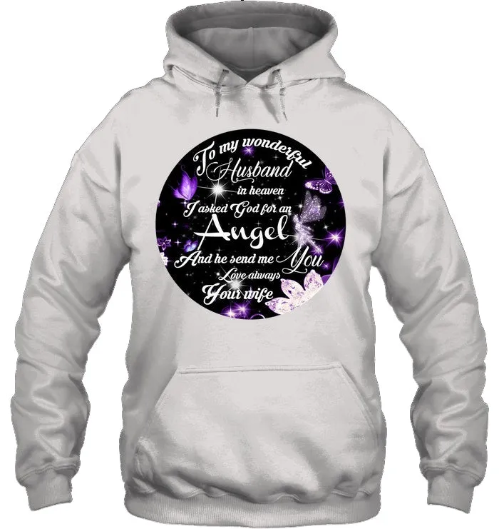 To My Husband In Heaven Gift For Widow Hoodie