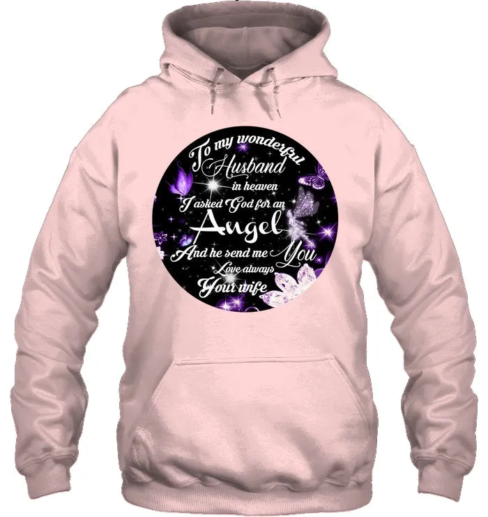 To My Husband In Heaven Gift For Widow Hoodie