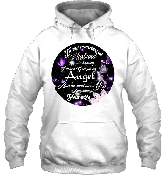 To My Husband In Heaven Gift For Widow Hoodie