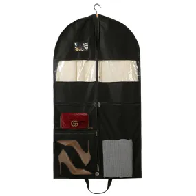 Travel Hanging Garment Bag with Zipper Pocket Dustproof Foldable Suit Bag for Suits Dresses Coats
