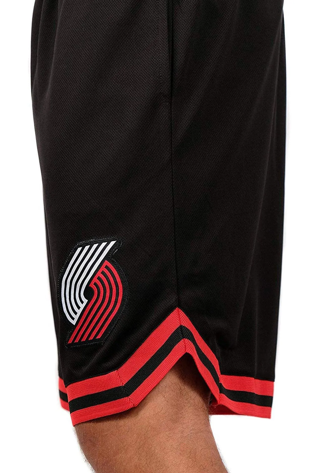 Ultra Game NBA Official Men‚Äôs Active Knit Basketball Training Shorts - Unisex, Portland Trail Blazers, Black|Portland Trail Blazers