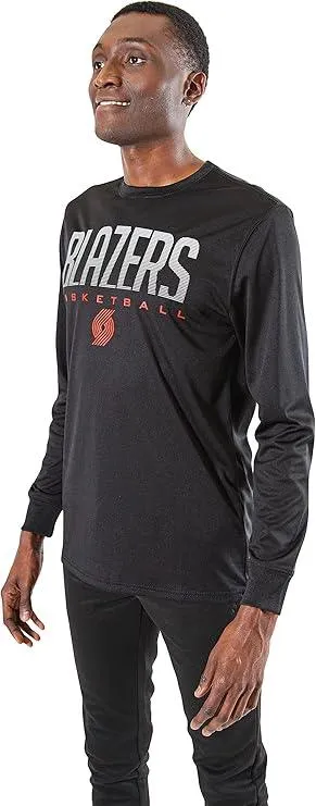 Ultra Game NBA Official Men‚Äôs Super Soft Game Day Long Sleeve T-Shirt - Unisex, Portland Trail Blazers, Team Color|Portland Trail Blazers