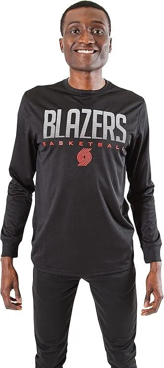 Ultra Game NBA Official Men‚Äôs Super Soft Game Day Long Sleeve T-Shirt - Unisex, Portland Trail Blazers, Team Color|Portland Trail Blazers