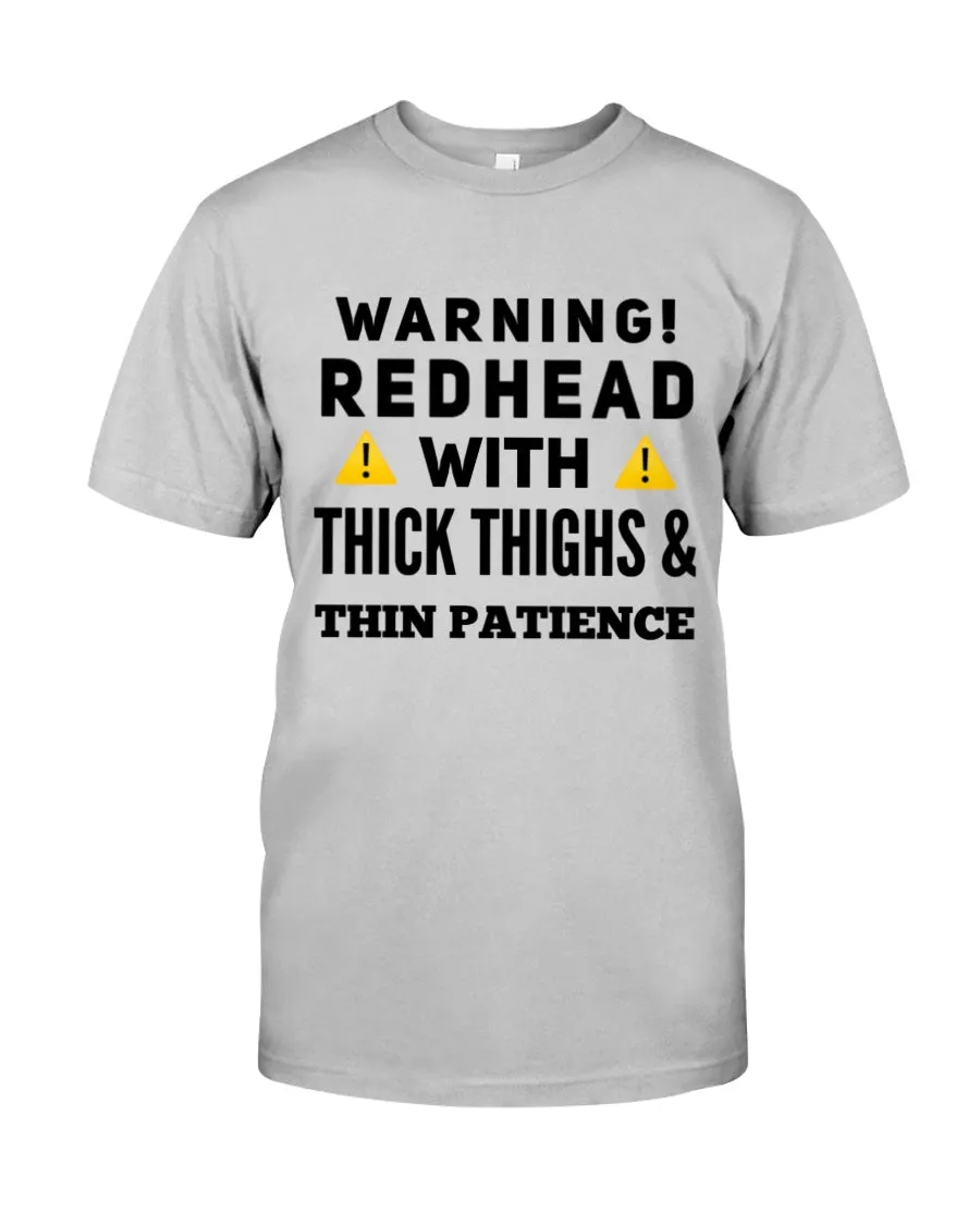 Warning Redhead With Thick Thighs Quote Mug Hoodie
