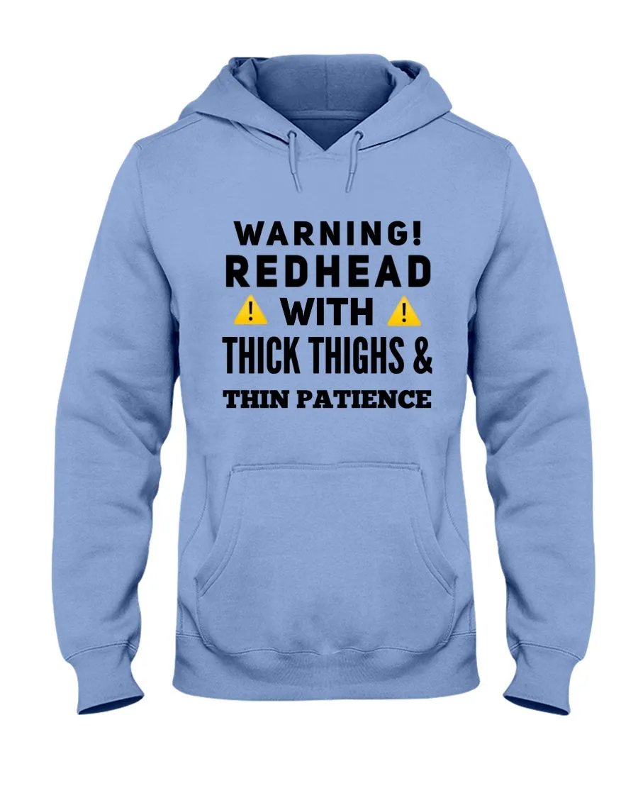 Warning Redhead With Thick Thighs Quote Mug Hoodie