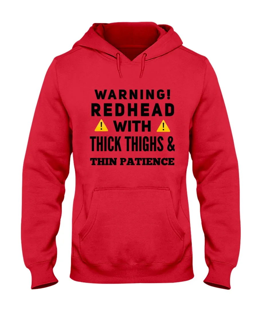 Warning Redhead With Thick Thighs Quote Mug Hoodie