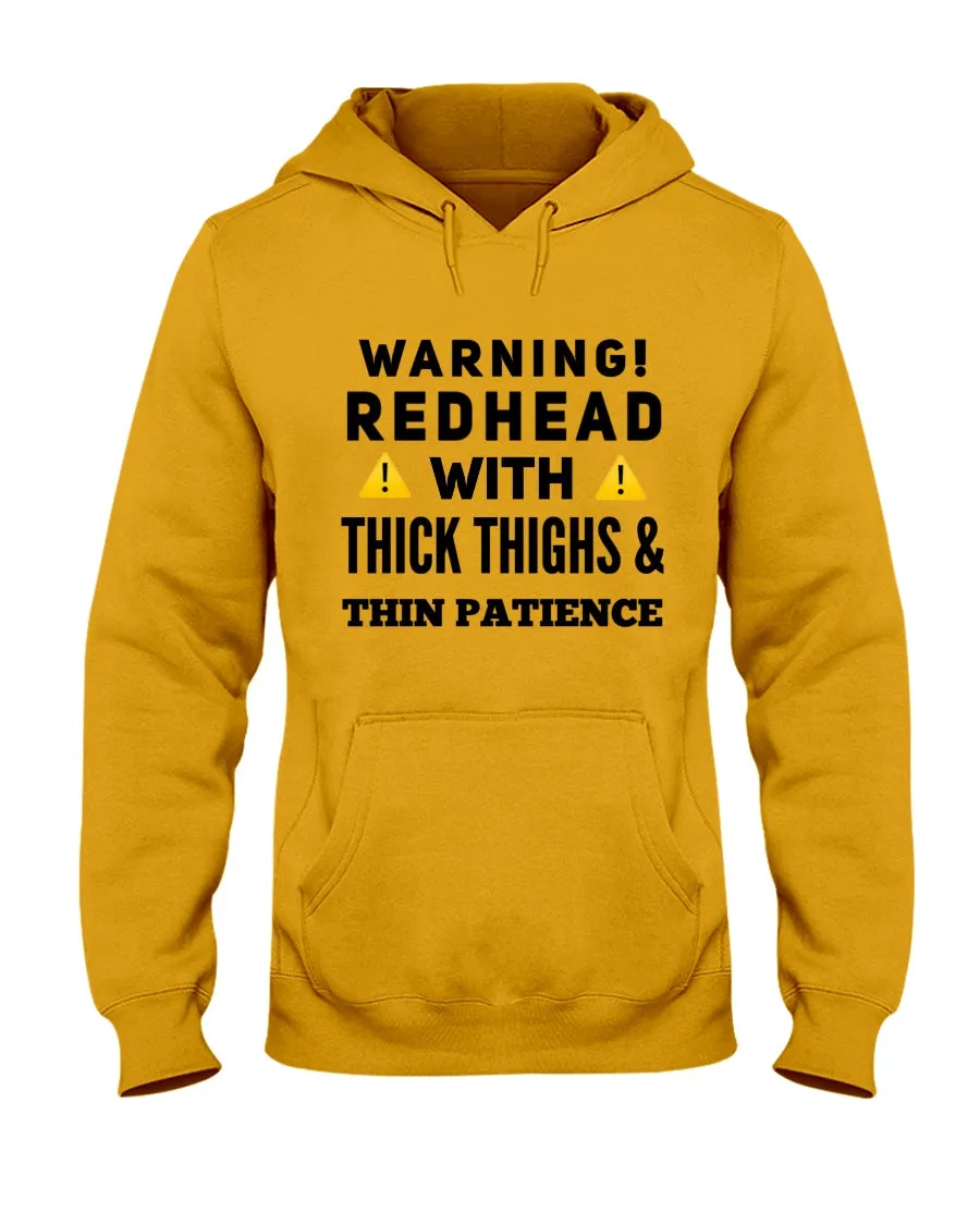 Warning Redhead With Thick Thighs Quote Mug Hoodie