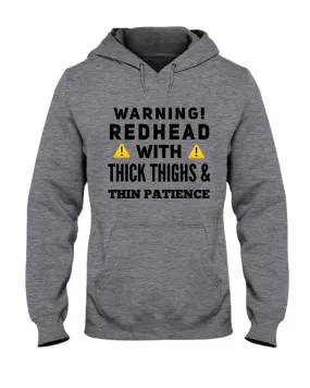 Warning Redhead With Thick Thighs Quote Mug Hoodie