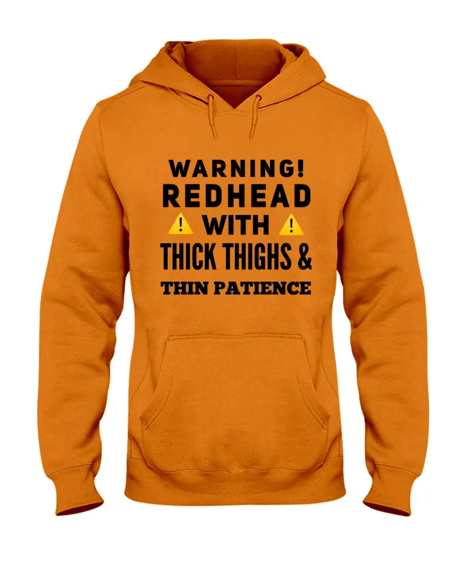 Warning Redhead With Thick Thighs Quote Mug Hoodie