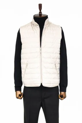 WSS Quilted Sleeveless Beige Men Down Vest  - Niederkassel